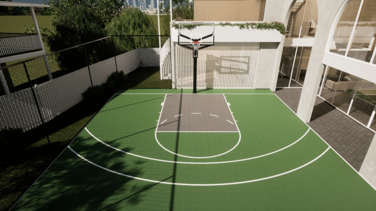 large outdoor basketball court builder hobart