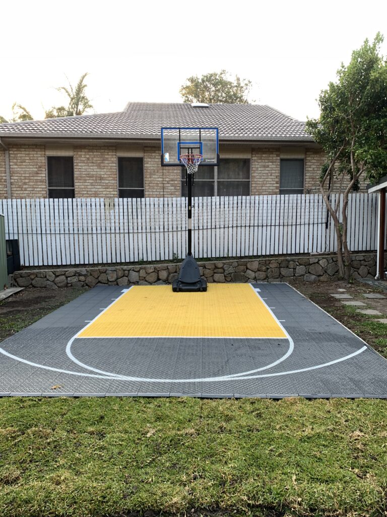 diy home basketball court tiles