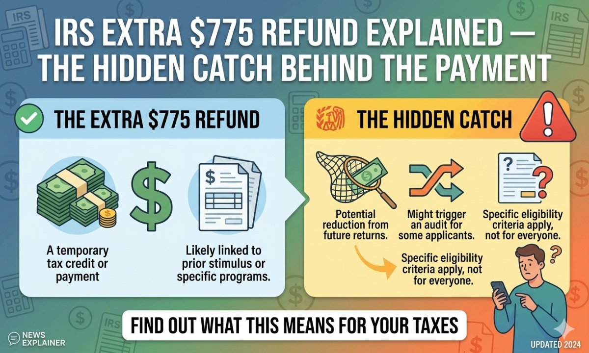 IRS Extra $775 Refund Explained — The Hidden Catch Behind the Payment